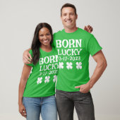 Geboren op Lucky op St. Patrick's Day Birthday T-S T-shirt (Unisex)