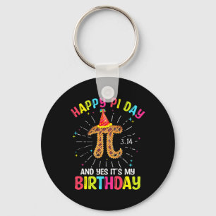 Geboren op maandag 2 maart 2008 Shirt Happy Pi Nat Sleutelhanger