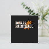 Geboren op Paintball Pistool Marker Paintball Play Kaart (Staand voorkant)