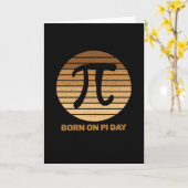 Geboren op pi-dag kaart (Gele Bloem)
