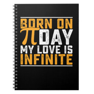 Geboren Op Pi-dag Mijn Liefde Is Oneindige Wiskund Notitieboek