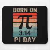 Geboren op Pi Dag Verjaardag 2025 Happy Pi Day Wis Muismat (Voorkant)
