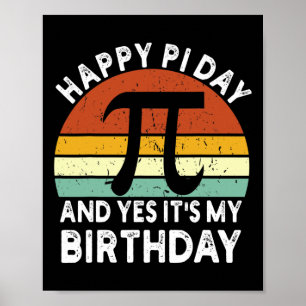 Geboren op pi dag verjaardag Happy 14 op 14 maart  Poster