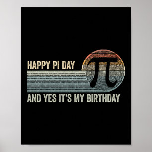 Geboren op pi dag verjaardag maart 14e Wiskunde Wi Poster