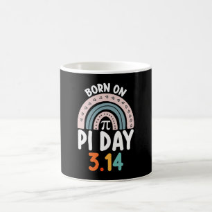 Geboren Op Pi Dag Verjaardag Wiskunde Grappig Koffiemok