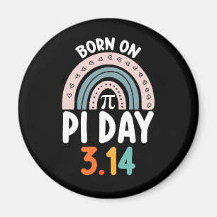 Geboren op Pi-dag Verjaardag Wiskunde Grappig Magneet
