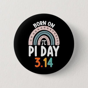 Geboren op Pi-dag Verjaardag Wiskunde Grappig Ronde Button 5,7 Cm
