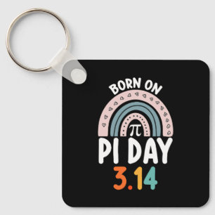 Geboren op Pi-dag Verjaardag Wiskunde Grappig Sleutelhanger