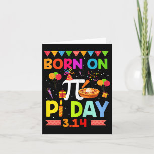 Geboren op Pi-dag verjaardag wiskunde leraar 3.14 Kaart