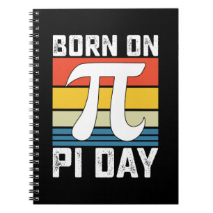 Geboren Op Pi Dag Verjaardag Wiskunde Notitieboek