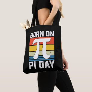 Geboren Op Pi Dag Verjaardag Wiskunde Tote Bag