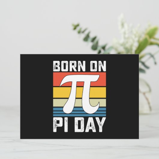 Geboren op Pi Day Birthday Wiskunde Mathematics Kaart (Staand voorkant)