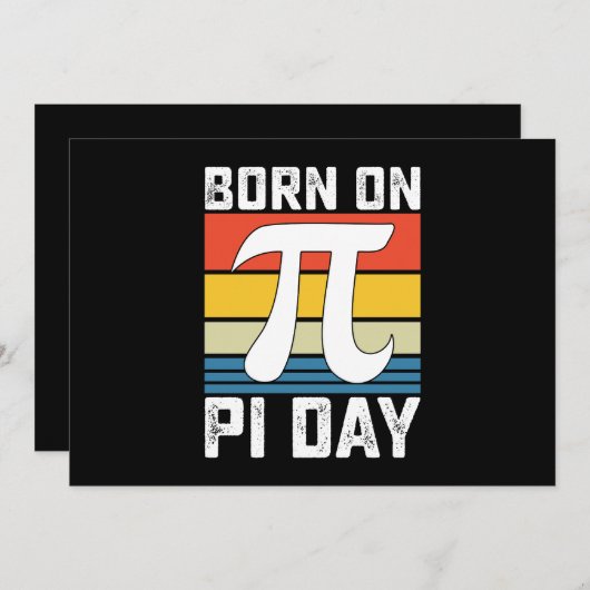 Geboren op Pi Day Birthday Wiskunde Mathematics Kaart (Voorkant / Achterkant)