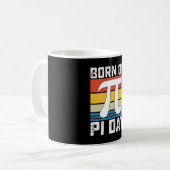 Geboren op Pi Day Birthday Wiskunde Mathematics Koffiemok (Voorkant links)