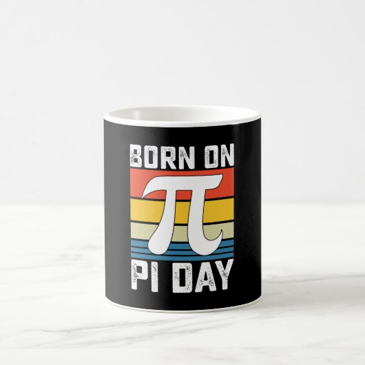 Geboren op Pi Day Birthday Wiskunde Mathematics Koffiemok (Center)