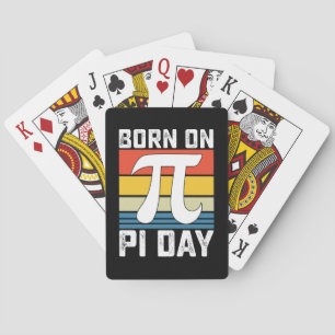 Geboren op Pi Day Birthday Wiskunde Mathematics Pokerkaarten