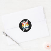 Geboren op Pi Day Birthday Wiskunde Mathematics Ronde Sticker (Envelop)