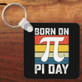 Geboren op Pi Day Birthday Wiskunde Mathematics Sleutelhanger (Voorkant)