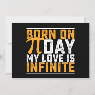 Geboren op Pi Day Mijn liefde is Oneindige Wiskund Kaart