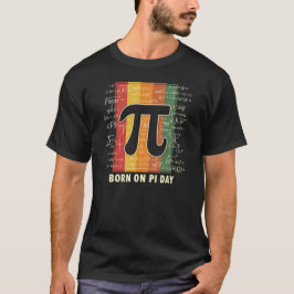 Geboren op Pi Day Retro Wiskunde T-shirt