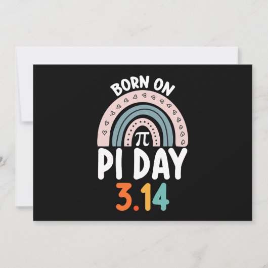 Geboren op Pi Day Verjaardag Wiskunde Funny Kaart (Voorkant)
