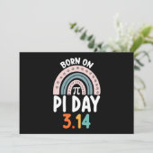 Geboren op Pi Day Verjaardag Wiskunde Funny Kaart (Staand voorkant)