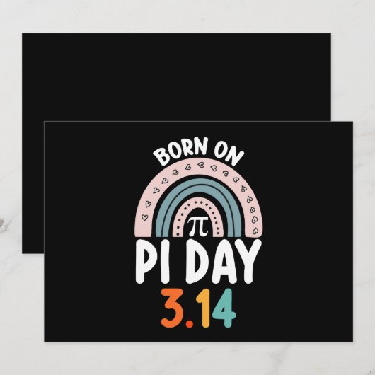 Geboren op Pi Day Verjaardag Wiskunde Funny Kaart (Voorkant / Achterkant)