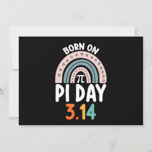 Geboren op Pi Day Verjaardag Wiskunde Funny Kaart