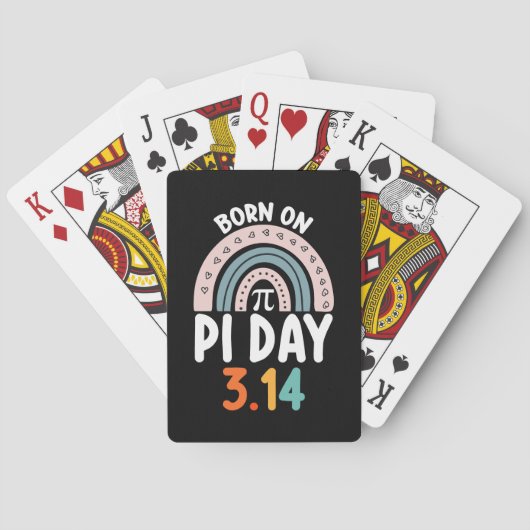 Geboren op Pi Day Verjaardag Wiskunde Funny Pokerkaarten (Achterkant)
