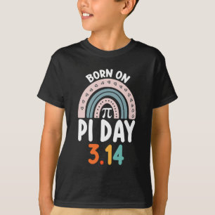 Geboren op Pi Day Verjaardag Wiskunde Funny T-shirt