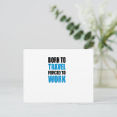 Geboren op reis briefkaart (Staand voorkant)