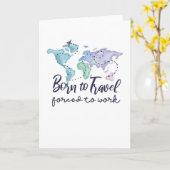 Geboren op reis kaart (Gele Bloem)