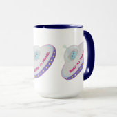 Geboren op reis naar een schattige buitenaardse en mok (Voorkant rechts)