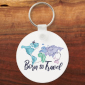 Geboren op reis sleutelhanger (Voorkant)