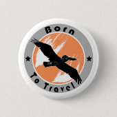 Geboren op reisknop ronde button 5,7 cm (Voorkant)