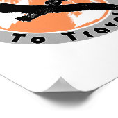 Geboren op reisposter poster (Hoek)