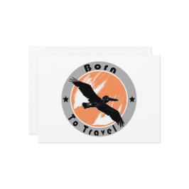 Geboren op reisuitnodiging kaart