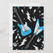 Geboren op ROCK Baby shower Invitation, Guitar Inv Kaart (Achterkant)