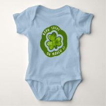 Geboren op Saint Patrick's Day Baby Boy Bodysuit