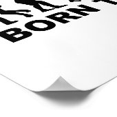 Geboren op schaats evolutiesnelheid schaatsen poster (Hoek)