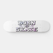 Geboren op schaats witte graffiti persoonlijk skateboard (Horizontaal)