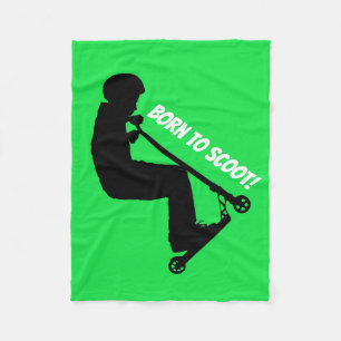 Geboren op scoot - Stunt Scooter Rider Fleece Blan Deken