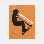Geboren op scoot - Stunt Scooter Rider Fleece Deken (Voorkant)