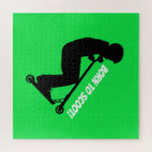 Geboren op scoot - Stunt Scooter Rider Legpuzzel (Horizontaal)