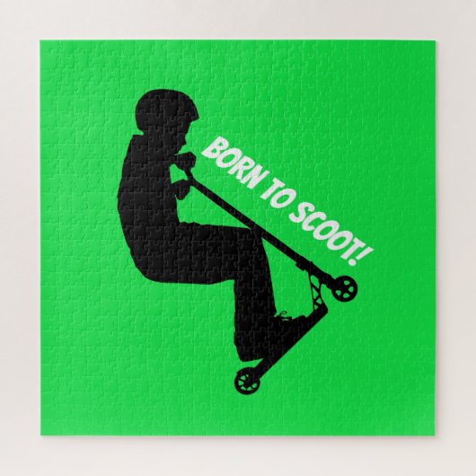 Geboren op scoot - Stunt Scooter Rider Legpuzzel (Verticaal)