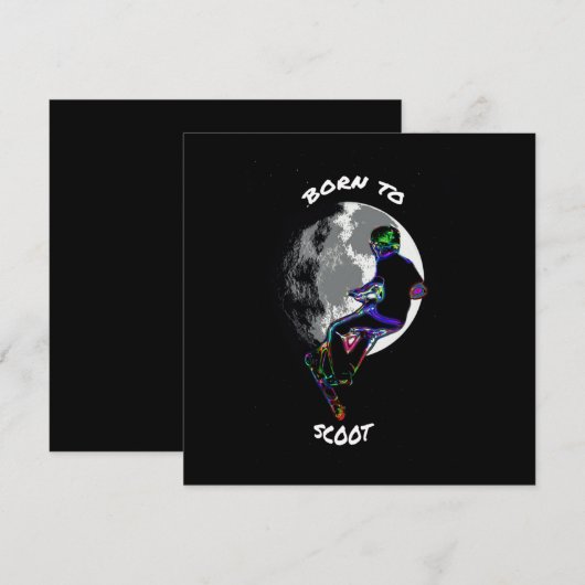 Geboren op scooter- en motorkaarten (Voorkant / Achterkant)