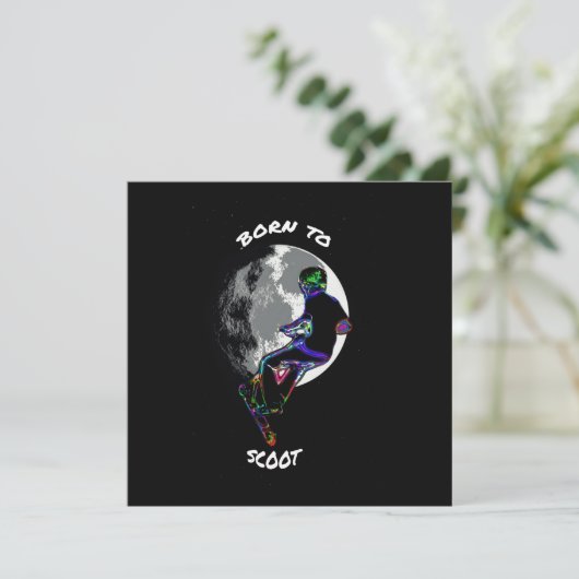 Geboren op scooter- en motorkaarten (Staand voorkant)