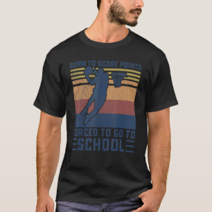 Geboren op Score points Basketball Boys Kinder T-shirt