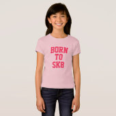 "Geboren op SK8" Katoen T-Shirt (Voorkant volledig)