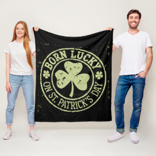 Geboren op St. Patrick's Day Iers Verjaardag Fleece Deken